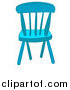 Vector Illustration of a Blue Wooden Chair by AtStockIllustration