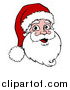 Vector Illustration of a Cartoon Christmas Santa Claus Face by AtStockIllustration