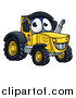 Vector Illustration of a Cartoon Happy Tractor Mascot by AtStockIllustration