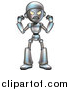 Vector Illustration of a Cartoon Robot Character in a Rage by AtStockIllustration