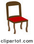 Vector Illustration of a Chair with a Red Seat by AtStockIllustration