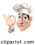 Vector Illustration of a Chubby Chef Gesturing Ok by AtStockIllustration