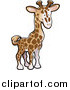 Vector Illustration of a Cute Brown and Tan Giraffe by AtStockIllustration