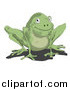 Vector Illustration of a Cute Little Green Frog by AtStockIllustration