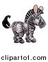 Vector Illustration of a Cute Zebra Looking Back by AtStockIllustration