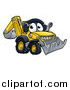 Vector Illustration of a Digger Bulldozer Mascot by AtStockIllustration