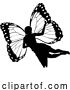 Vector Illustration of a Fairy in Silhouette with Butterfly Wings by AtStockIllustration