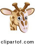 Vector Illustration of a Happy Giraffe Face Avatar by AtStockIllustration