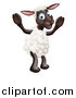 Vector Illustration of a Happy Sheep Standing by AtStockIllustration