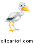 Vector Illustration of a Happy Stork Bird by AtStockIllustration