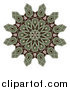 Vector Illustration of a Kaleidoscope Arabic Ottoman Floral Design by AtStockIllustration