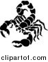 Vector Illustration of a Pure Black Scorpion: Scorpius of the Zodiac by AtStockIllustration