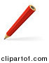 Vector Illustration of a Red Pencil Writing by AtStockIllustration