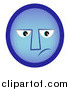 Vector Illustration of a Sad Emoticon with the Blues by AtStockIllustration