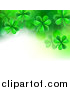 Vector Illustration of a St Patricks Day Background with Green Shamrocks and Text Space by AtStockIllustration