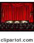 Vector Illustration of a Stage with Red Curtains by AtStockIllustration