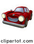 Vector Illustration of a Vintage Cartoon Red Car by AtStockIllustration