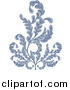 Vector Illustration of an Ornate Blue Flourish by AtStockIllustration