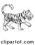 Vector Illustration of an Outlined Chinese Zodiac Tiger by AtStockIllustration