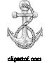 Vector Illustration of Anchor from Boat or Ship Tattoo Drawing by AtStockIllustration