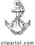 Vector Illustration of Anchor from Boat or Ship Tattoo Drawing by AtStockIllustration