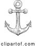 Vector Illustration of Anchor from Boat or Ship Tattoo Drawing by AtStockIllustration