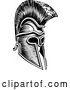 Vector Illustration of Ancient Greek Spartan Warrior Gladiator Helmet by AtStockIllustration