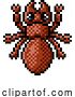 Vector Illustration of Ant Bug Insect Pixel Art Video Game 8 Bit Icon by AtStockIllustration