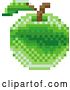 Vector Illustration of Apple Pixel Art 8 Bit Video Game Fruit Icon by AtStockIllustration