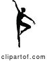 Vector Illustration of Ballet Dancer Dancing Silhouette by AtStockIllustration