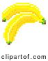 Vector Illustration of Banana Pixel Art 8 Bit Video Game Fruit Icon by AtStockIllustration