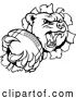 Vector Illustration of Bear Animal American Football Ball Sports Mascot by AtStockIllustration