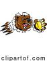 Vector Illustration of Bear Softball Animal Sports Team Mascot by AtStockIllustration