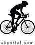 Vector Illustration of Bike and Bicyclist Silhouette by AtStockIllustration