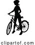 Vector Illustration of Bike and Bicyclist Silhouette by AtStockIllustration