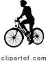 Vector Illustration of Bike and Bicyclist Silhouette by AtStockIllustration