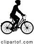 Vector Illustration of Bike and Bicyclist Silhouette by AtStockIllustration