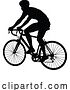 Vector Illustration of Bike and Bicyclist Silhouette by AtStockIllustration