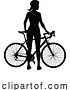 Vector Illustration of Bike and Bicyclist Silhouette by AtStockIllustration