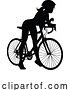 Vector Illustration of Bike and Bicyclist Silhouette by AtStockIllustration