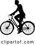 Vector Illustration of Bike Cyclist Riding Bicycle Silhouette by AtStockIllustration