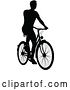 Vector Illustration of Bike Cyclist Riding Bicycle Silhouette by AtStockIllustration