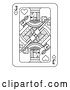 Vector Illustration of Black and White Jack of Hearts Playing Card by AtStockIllustration
