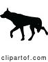 Vector Illustration of Black Silhouetted German Shepherd Dog by AtStockIllustration