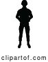 Vector Illustration of Black Silhouetted Male Armed Soldier by AtStockIllustration