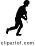 Vector Illustration of Black Silhouetted Male Armed Soldier by AtStockIllustration