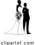 Vector Illustration of Bride and Groom Couple Wedding Dress Silhouettes by AtStockIllustration