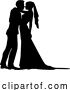 Vector Illustration of Bride and Groom Couple Wedding Dress Silhouettes by AtStockIllustration