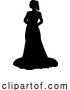 Vector Illustration of Bride Bridal Wedding Dress Silhouette Lady Design by AtStockIllustration