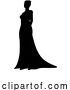 Vector Illustration of Bride Bridal Wedding Dress Silhouette Lady Design by AtStockIllustration